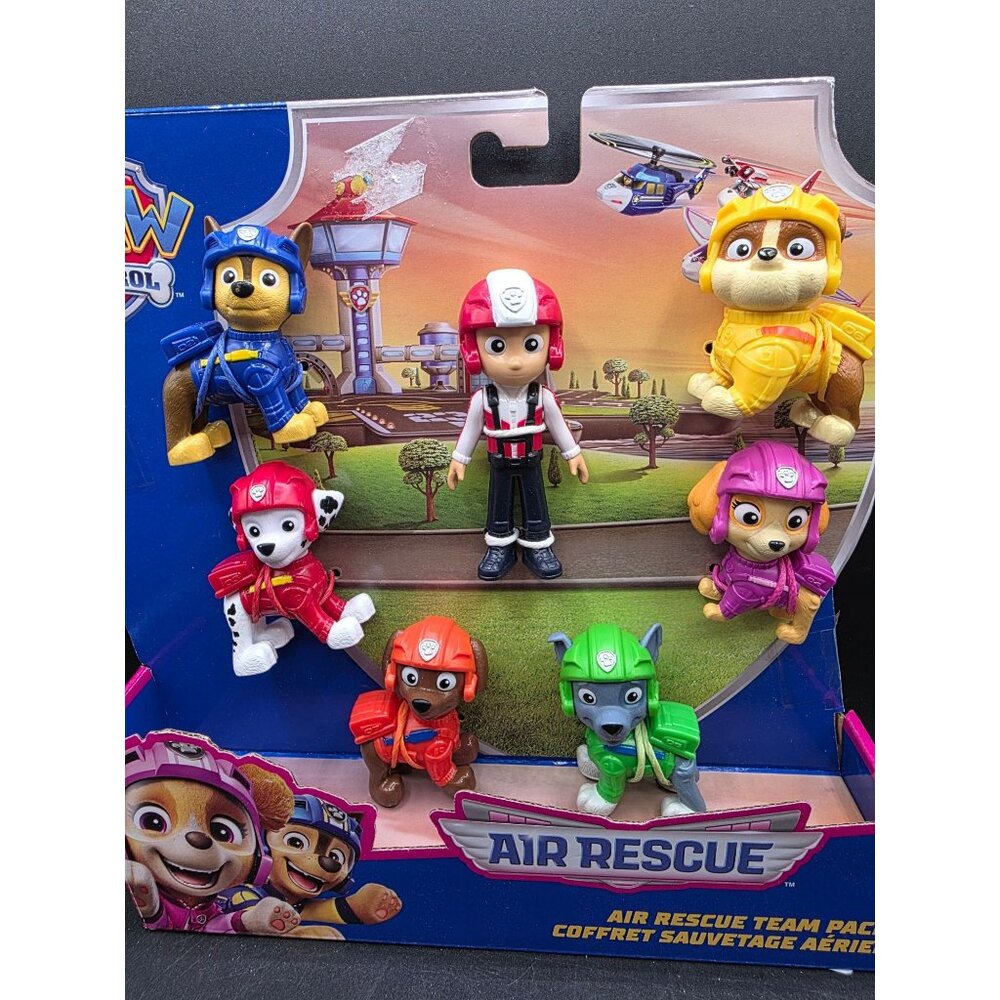 Paw Patrol Air Rescue Team Pack Figures 7-Piece Set Rubble Skye Rocky & More - Picture 2 of 6